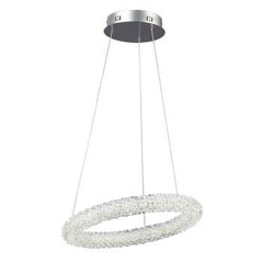 Orion LED Chrome Pendant Light - 24W, 4000K, 2160 Lumens, Dimmable, Energy Efficient, Sleek Modern Design