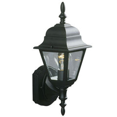 Outdoor Cast Aluminum Lantern 301021 BLK - Black with Clear Beveled Glass, 100W, 15-3/8"H, Non-Dimmable, Outdoor Lighting, Galaxy Lighting - Maple Electric Supply 