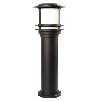 Outdoor Cast Aluminum Post Lantern 312733BK - Black Finish, Polycarbonate Lens, 100W Bulb, 9"x30", Non-Dimmable
