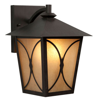 Outdoor Lantern 312031ORB/FA - Oil Rubbed Bronze, Frosted Amber Glass, 100W, Med Base, Non-Dimmable, Outdoor Lighting, Galaxy Lighting - Maple Electric Supply 