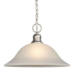 Pendant Light 811871PT - Pewter Finish, Marbled Glass, 100W ABulb, 16"D x 11"H, Med. Base, Pendants, Galaxy Lighting - Maple Electric Supply 