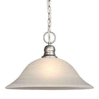 Pendant Light 811871PT - Pewter Finish, Marbled Glass, 100W ABulb, 16"D x 11"H, Med. Base, Pendants, Galaxy Lighting - Maple Electric Supply 