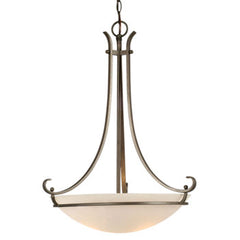 Phoenix Pendant - Iron Finish, Satin White Glass, 3x100W Med. Base, Non-Dimmable, 27"D x 34-5/8"H, Pendants, Galaxy Lighting - Maple Electric Supply 