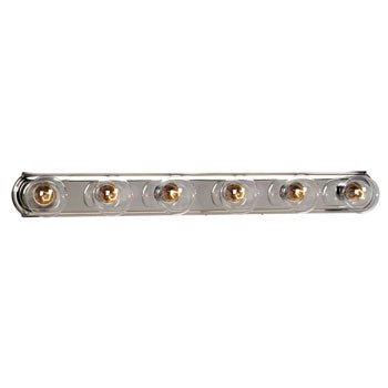 Six Light Vanity Bar 730636CH - 36" Chrome Finish, G25 Bulb, Energy Efficient, 60W, Non-Dimmable, Bath & Vanity Lights, Galaxy Lighting - Maple Electric Supply 