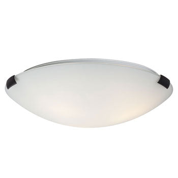 Sola - 680416ORB/WH 16" Flush Mount Ceiling Light, Oil Rubbed Bronze Clips, White Glass, 3x60W Med. Base Bulbs, Non-Dimmable, Ceiling Fixtures, Galaxy Lighting - Maple Electric Supply 