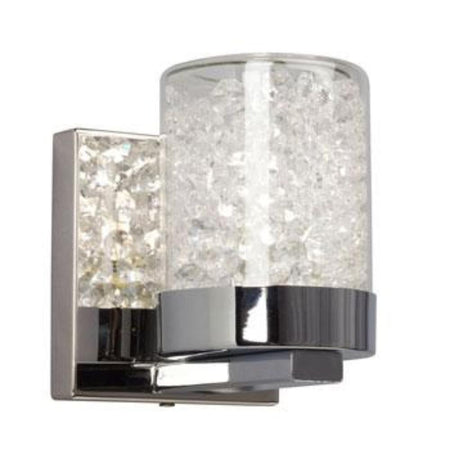Sparkle Vanity - Chrome Finish, Clear Crystal, 50W G9, 4.5"x5.5", Non-Dimmable, Elegant Bathroom Fixture, Vanity Lights, Galaxy Lighting - Maple Electric Supply 