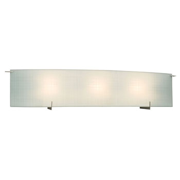 Three Light Vanity - Pewter, Frosted Linen Glass, 100W, 32.6" x 6.75", T3 Bulbs, Non-Dimmable - Stylish and Functional Lighting Fixture, Bath & Vanity Lights, Galaxy Lighting - Maple Electric Supply 