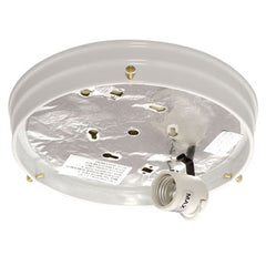 Utility Flush Mount Holder 810210WH-H - White Finish, 100W Max, Med Base, Non-Dimmable, Replacement Parts, Galaxy Lighting - Maple Electric Supply 