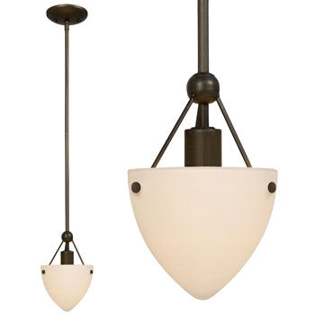 Vista Mini Pendant Light - Oil Rubbed Bronze, Frosted White Glass, Adjustable Extension Rods, A15 Bulb, 60W, Mini-Pendants, Galaxy Lighting - Maple Electric Supply 
