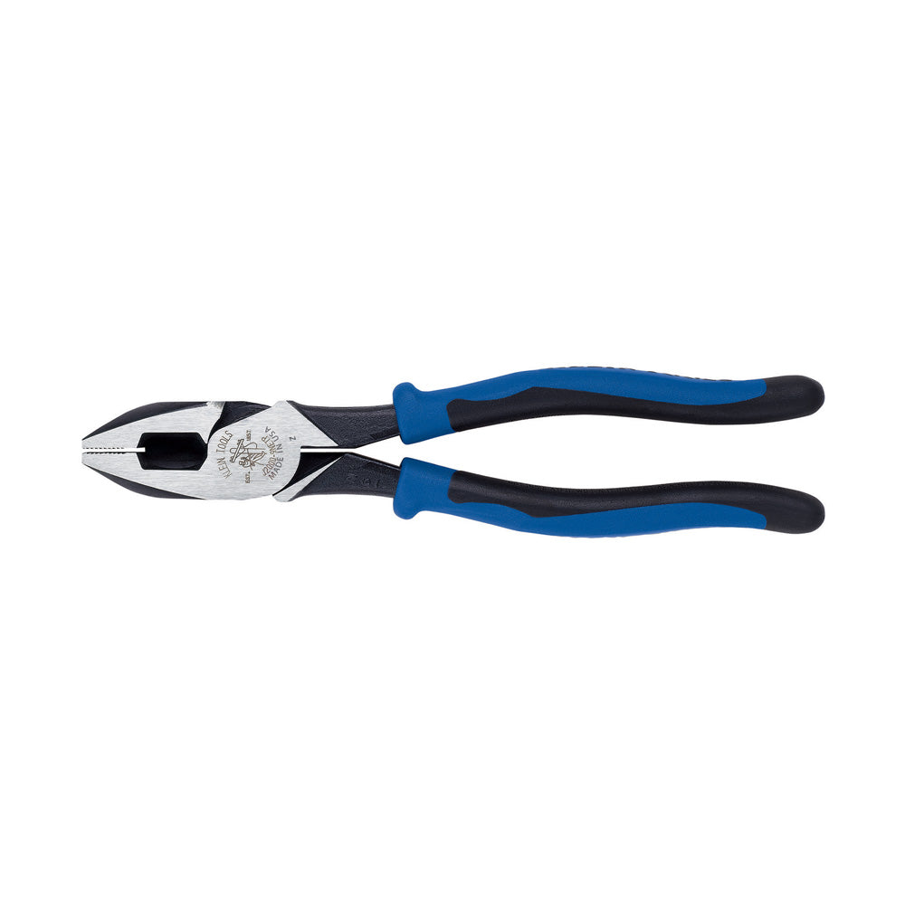 Heavy-Duty Lineman's Pliers, Fish Tape Pulling, 9-Inch, Fish Tape Pulling and Conduit Pliers; High-Leverage - Fish Tape Pulling; High-Leverage Side-Cutters; Journeyman Pliers, Klein Tools - Maple Electric Supply 