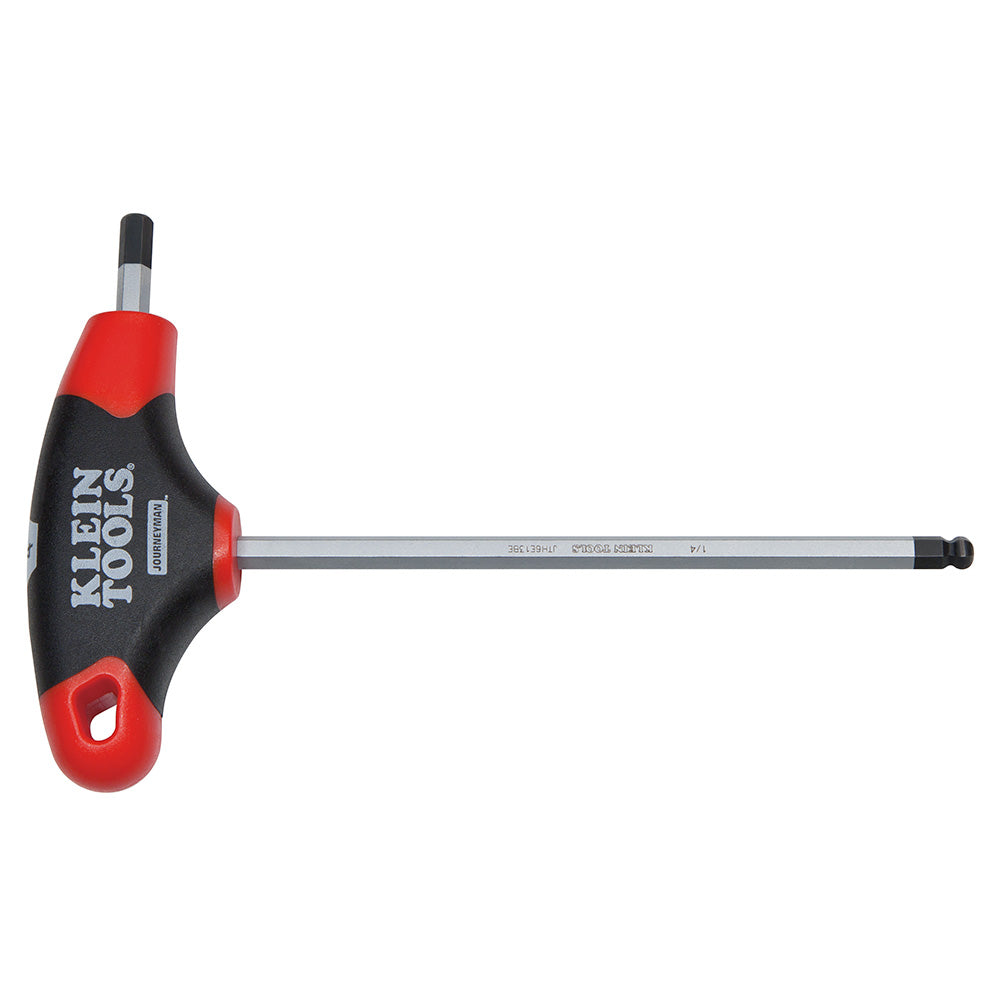 3/16-Inch Ball Hex Key, Journeyman T-Handle 6-Inch, T-Handle Ball-End Hex-Keys - Inch, Klein Tools - Maple Electric Supply 