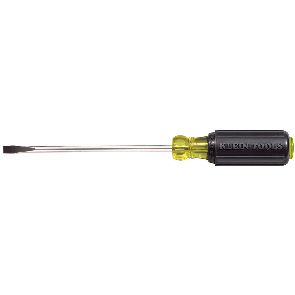 1/4-Inch Cabinet Screwdriver, Heavy Duty, 8-Inch, Cabinet-Tip (Round-Shank), Klein Tools - Maple Electric Supply 