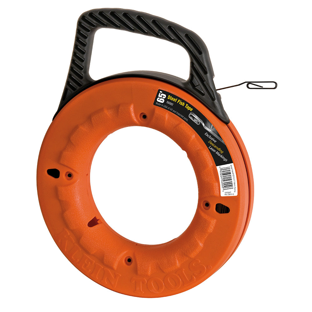 1/8-Inch Wide Steel Fish Tape 65-Foot, Steel Fish Tapes, Klein Tools - Maple Electric Supply 