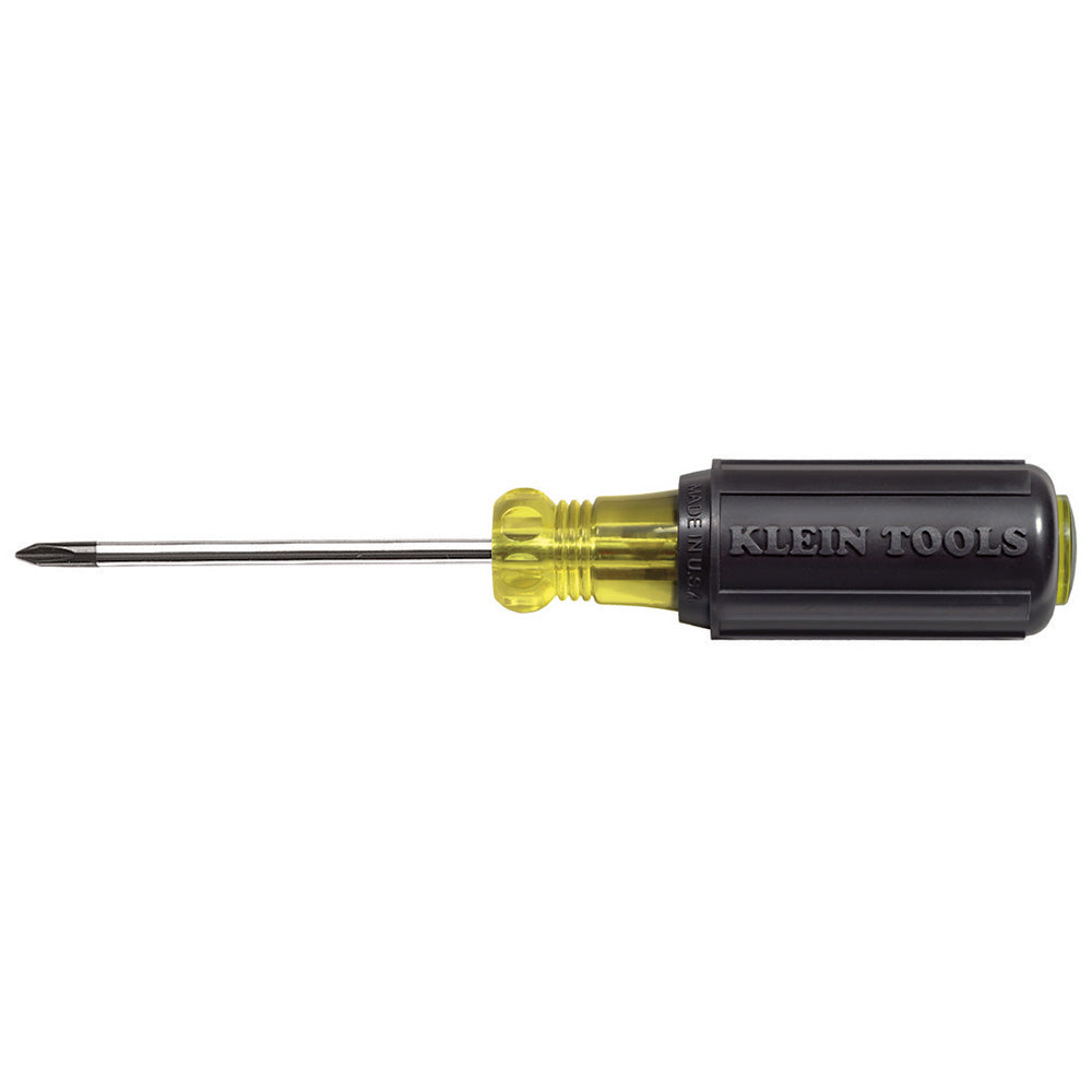 #1 Phillips Screwdriver, 3-Inch Round Shank, Phillips-Tip (Round-Shank), Klein Tools - Maple Electric Supply 