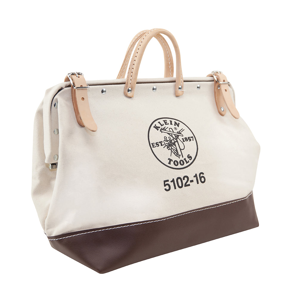 16" Canvas Tool Bag, Traditional Canvas Tool Bags, Klein Tools - Maple Electric Supply 