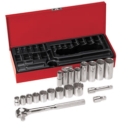 3/8-Inch Drive Socket Wrench Set, 20-Piece, Socket Wrench Sets, Klein Tools - Maple Electric Supply 