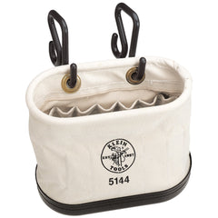 Aerial Oval Bucket 15 Pockets with Hooks, Oval Buckets, Klein Tools - Maple Electric Supply 