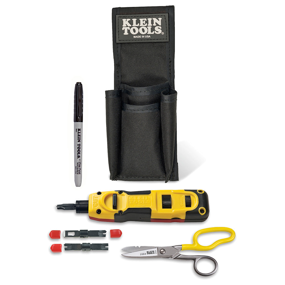 LAN Installer Starter Kit, Punchdown, Voice / Data / Video Tool Kits, Klein Tools - Maple Electric Supply 