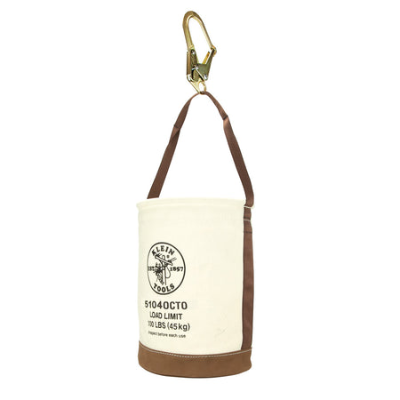 Leather Bottom Bucket with Connection Points, Straight Wall Buckets, Klein Tools - Maple Electric Supply 