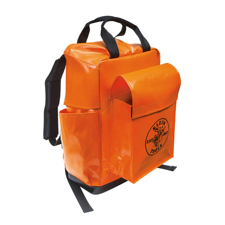 Lineman Backpack, Orange, Lineman Bags, Klein Tools - Maple Electric Supply 