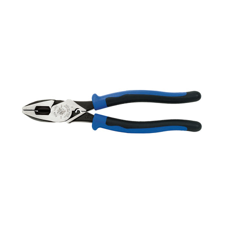 Lineman's Pliers, Fish Tape Pull/Crimping, 9-Inch, Fish Tape Pulling and Conduit Pliers; High-Leverage - Fish Tape Pulling; High-Leverage Side-Cutters; Journeyman Pliers, Klein Tools - Maple Electric Supply 