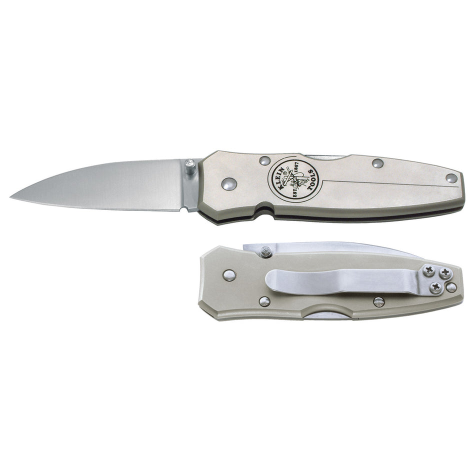 Lockback Knife 2-1/2-Inch Drop-Point Blade, Utility Knives, Klein Tools - Maple Electric Supply 