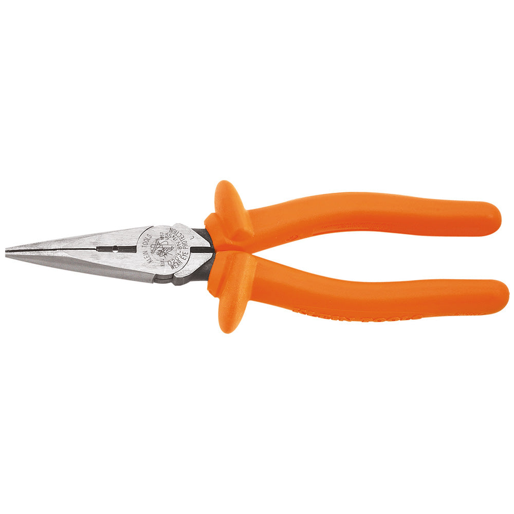 Long Nose Cutting Pliers, Insulated 8-Inch Skinner, Insulated Long-Nose Pliers; Insulated Pliers, Klein Tools - Maple Electric Supply 