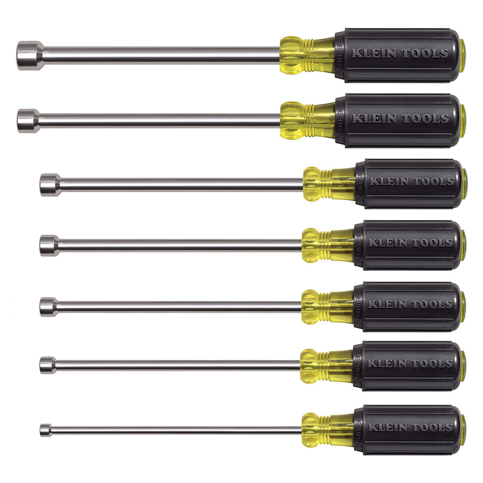 Magnetic Nut Driver Set, 6-Inch Shafts, 7-Piece, Nut Driver Sets, Klein Tools - Maple Electric Supply 