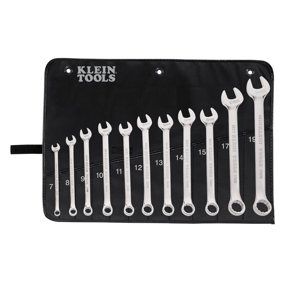 Metric Combination Wrench Set, 11-Piece, Combination Wrench Sets, Klein Tools - Maple Electric Supply 