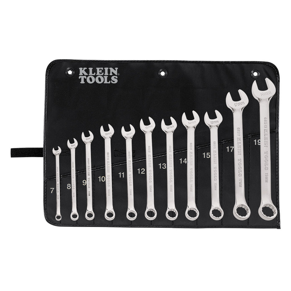 Metric Combination Wrench Set, 11-Piece, Combination Wrench Sets, Klein Tools - Maple Electric Supply 