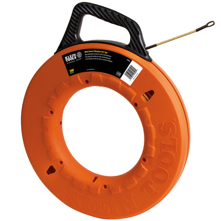 Multi-Groove Fiberglass Fish Tape 200-Foot, Fiberglass Fish Tapes, Klein Tools - Maple Electric Supply 