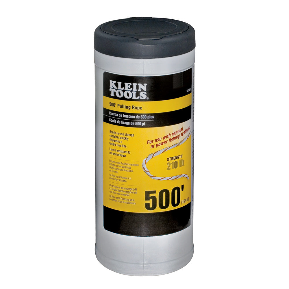 Poly Pull Line with Orange Tracer 500-Feet, Fish Tape Accessories, Klein Tools - Maple Electric Supply 