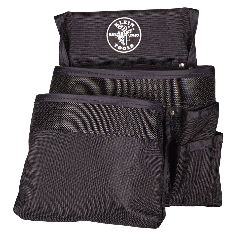 PowerLine™ Series 8-Pocket Tool Pouch, Black Nylon, PowerLine™ Tool Pouches, Klein Tools - Maple Electric Supply 