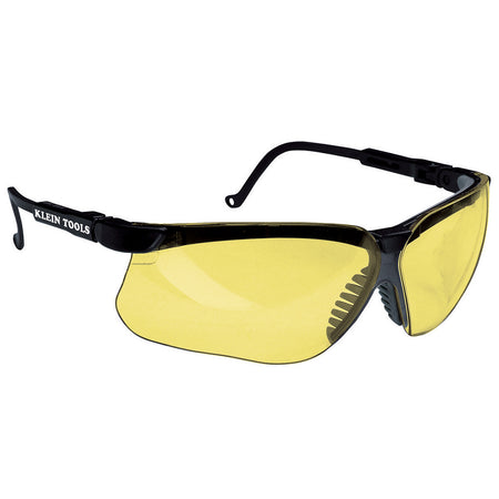 Protective Eyewear, Black Frame and Amber Lens, Eyewear, Klein Tools - Maple Electric Supply 