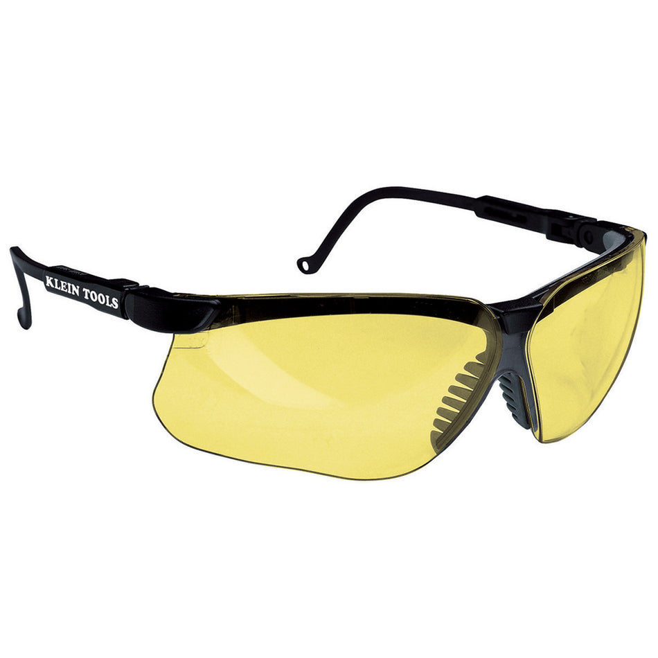 Protective Eyewear, Black Frame and Amber Lens, Eyewear, Klein Tools - Maple Electric Supply 