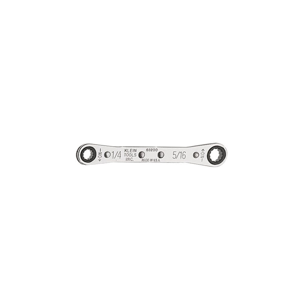 Ratcheting Box Wrench 1/4-Inch x 5/16-Inch, Ratcheting Box Wrenches - Standard, Klein Tools - Maple Electric Supply 