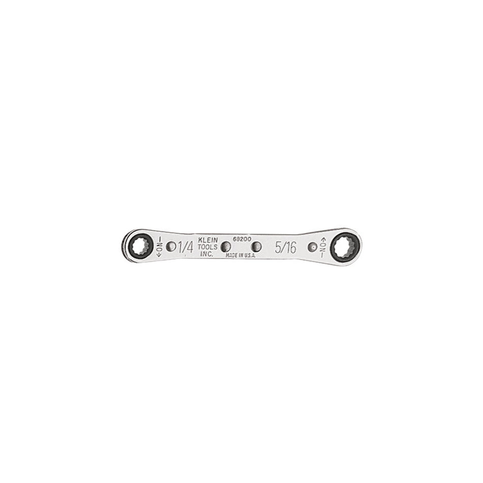 Ratcheting Box Wrench 1/4-Inch x 5/16-Inch, Ratcheting Box Wrenches - Standard, Klein Tools - Maple Electric Supply 