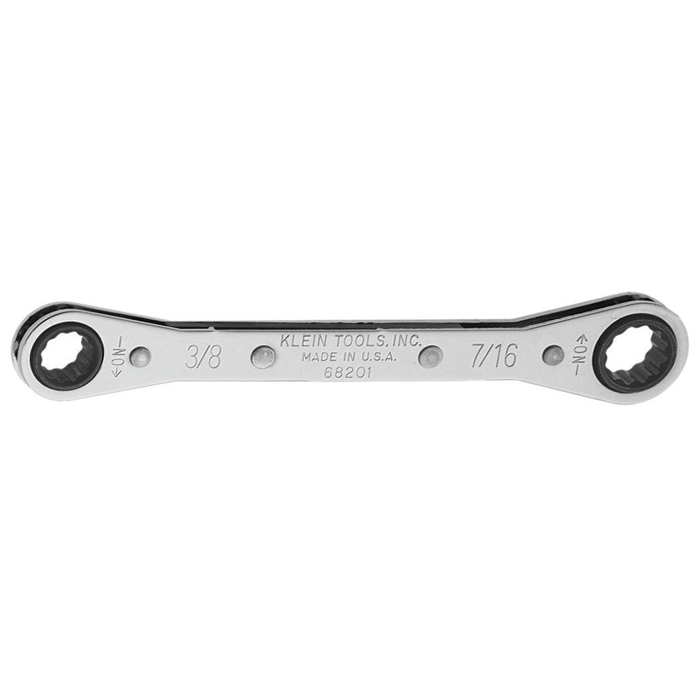 Ratcheting Box Wrench 3/8 x 7/16-Inch, Ratcheting Box Wrenches - Standard, Klein Tools - Maple Electric Supply 