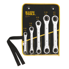 Ratcheting Box Wrench Set, 5-Piece, Ratcheting Offset Box Wrenches, Klein Tools - Maple Electric Supply 