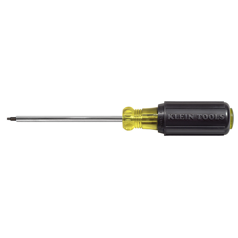 Screwdriver, #1 Square Recess Tip, 4-Inch Shank, Square-Recess Tip (Round Shank), Klein Tools - Maple Electric Supply 