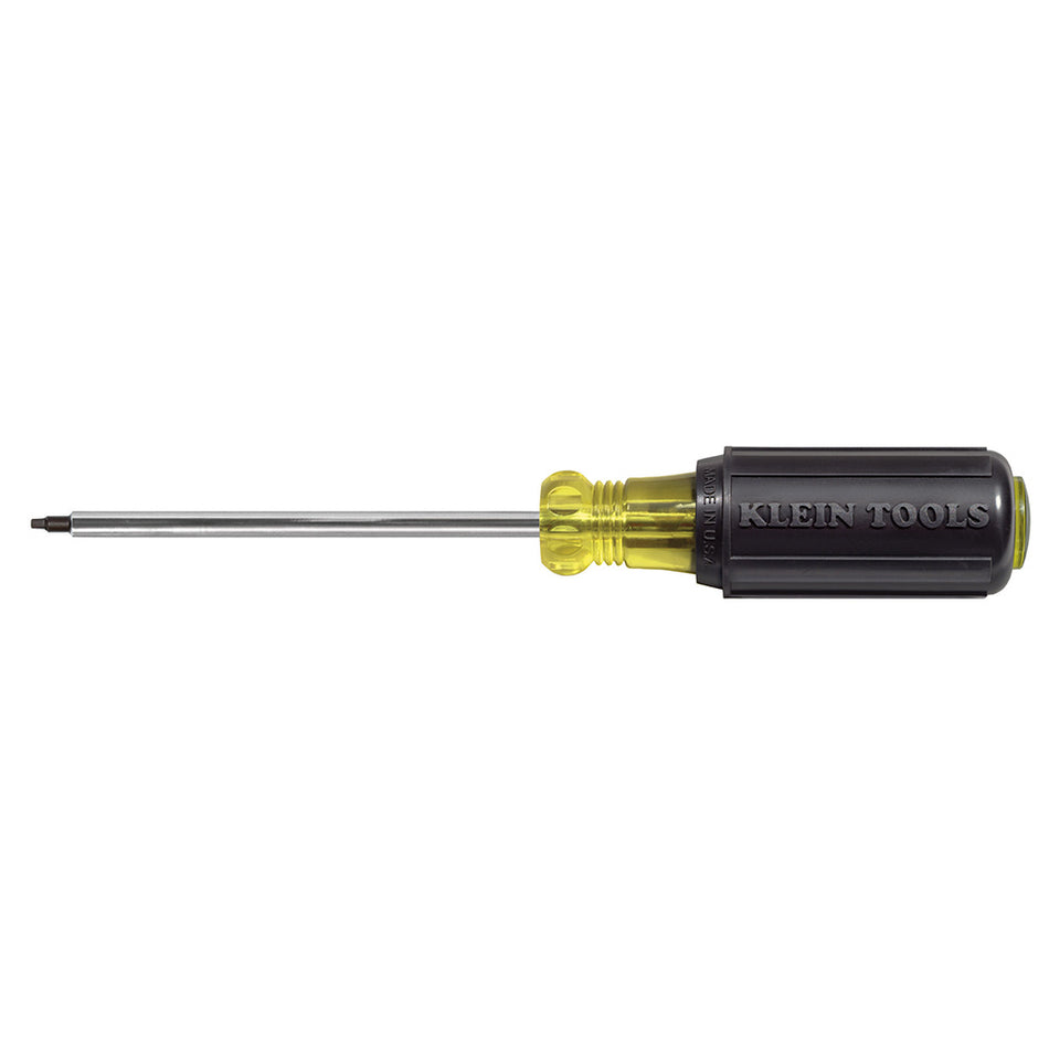 Screwdriver, #1 Square Recess Tip, 4-Inch Shank, Square-Recess Tip (Round Shank), Klein Tools - Maple Electric Supply 