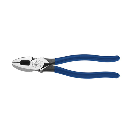 Side Cutting and Tape Pulling Pliers, 9-Inch, Conduit Tools; Fish Tape Pulling and Conduit Pliers; High-Leverage - Fish Tape Pulling, Klein Tools - Maple Electric Supply 