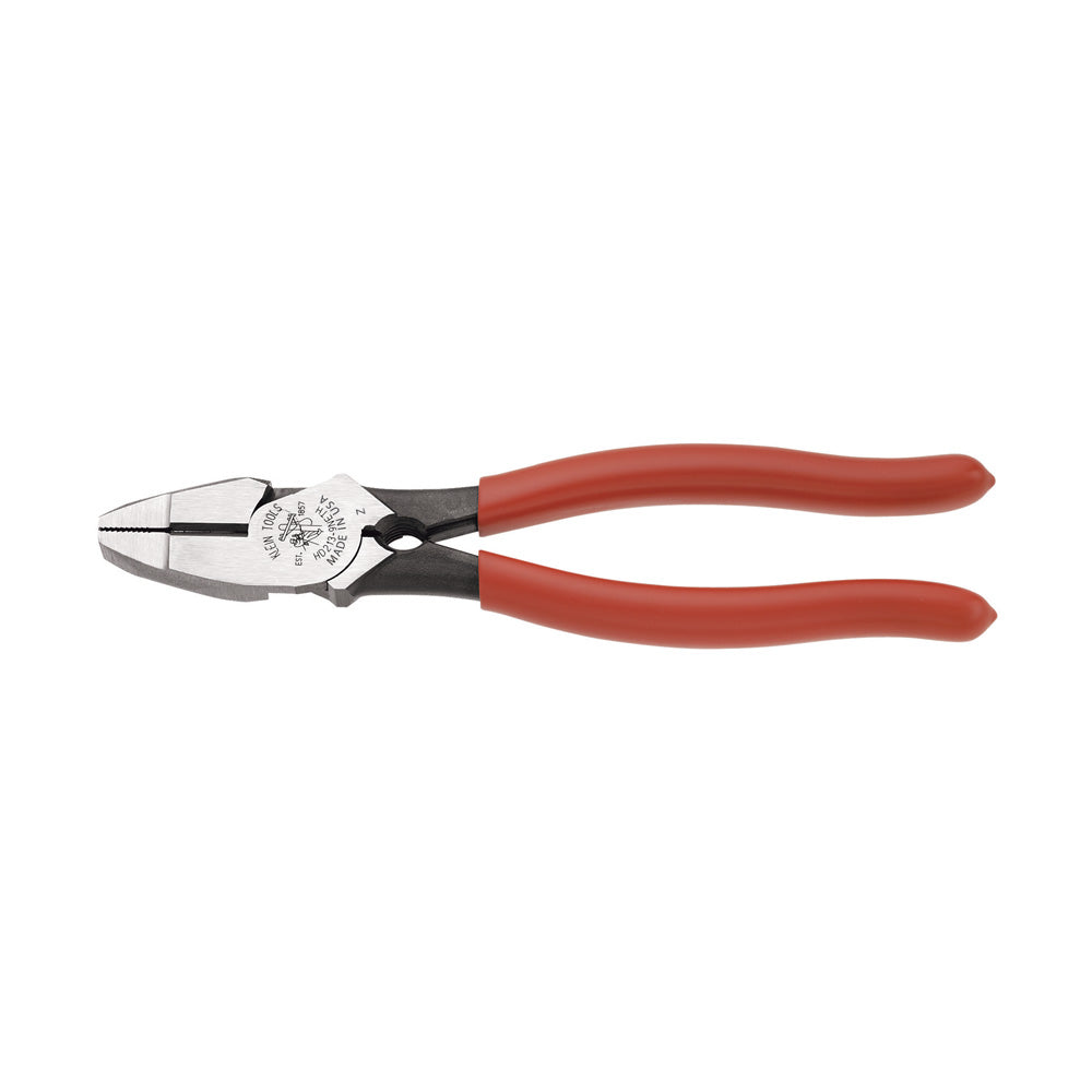 Side-Cutting Pliers Bolt Thread Holding, 9-Inch, High-Leverage - Lineman's Bolt-Thread Holding, Klein Tools - Maple Electric Supply 