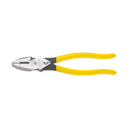 Side-Cutting Pliers Connector Crimping, 9-Inch, High-Leverage - Connector Crimping, Klein Tools - Maple Electric Supply 