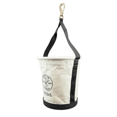 Tapered-Wall Bucket with Swivel Snap Hook, Canvas, Tapered Wall Buckets, Klein Tools - Maple Electric Supply 