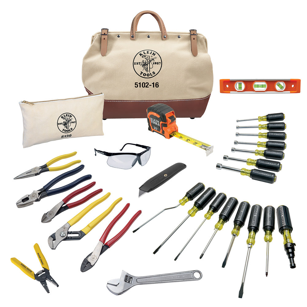 Tool Kit, 28-Piece, Electricians Tool Kits, Klein Tools - Maple Electric Supply 
