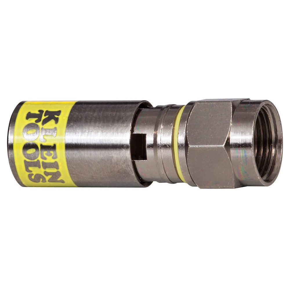 Universal F Compression Connector RG6, R6Q, 10-Pk, Coax Cable Connectors, Klein Tools - Maple Electric Supply 