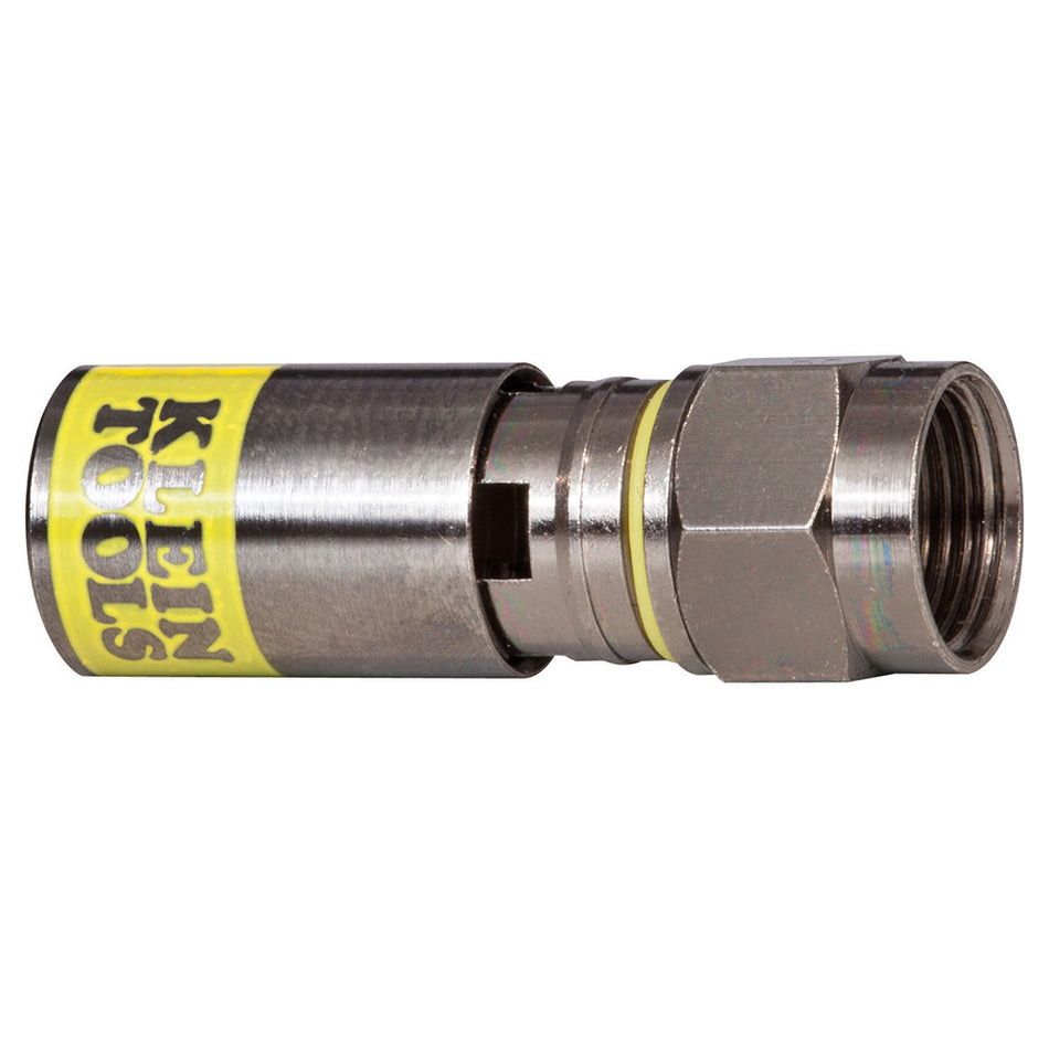 Universal F Compression Connector RG6, R6Q, 10-Pk, Coax Cable Connectors, Klein Tools - Maple Electric Supply 