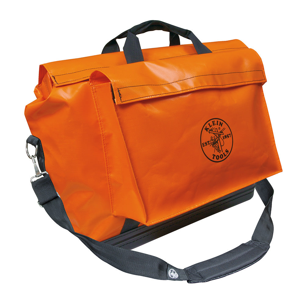 Vinyl Equipment Bag, Orange, Large, Nylon/Vinyl Tool Bags, Klein Tools - Maple Electric Supply 