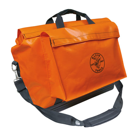 Vinyl Equipment Bag, Orange, Large, Nylon/Vinyl Tool Bags, Klein Tools - Maple Electric Supply 